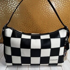 Coach Black and White Checkered Women's Bag